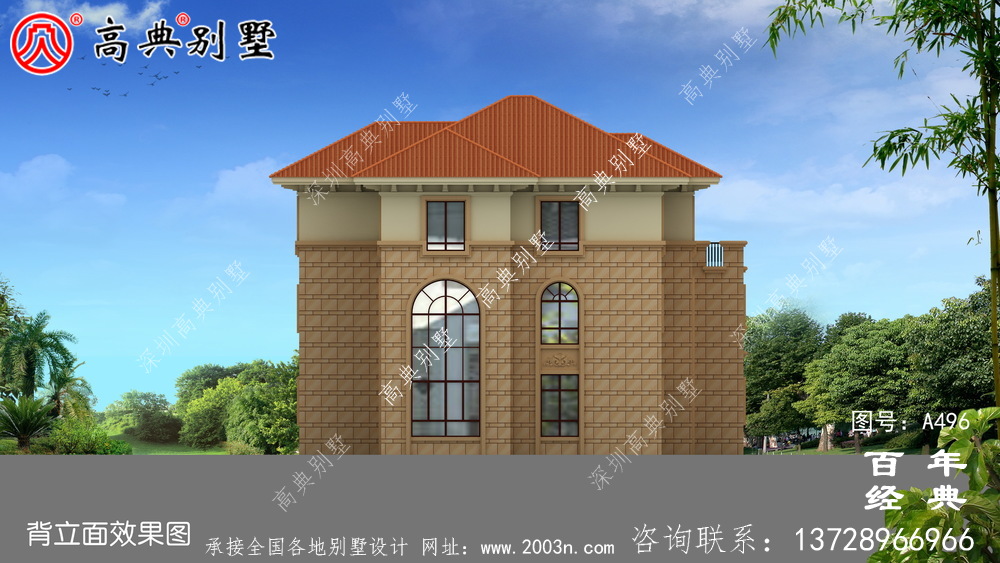 農村三層帶車庫住宅設計圖_別墅設計圖紙,新農村別墅,農村自建房設計