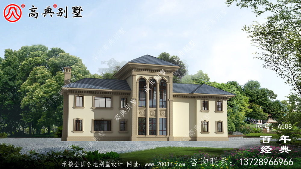 二樓農村住宅設計圖紙_別墅設計圖紙、新農村別墅、農村自建設計