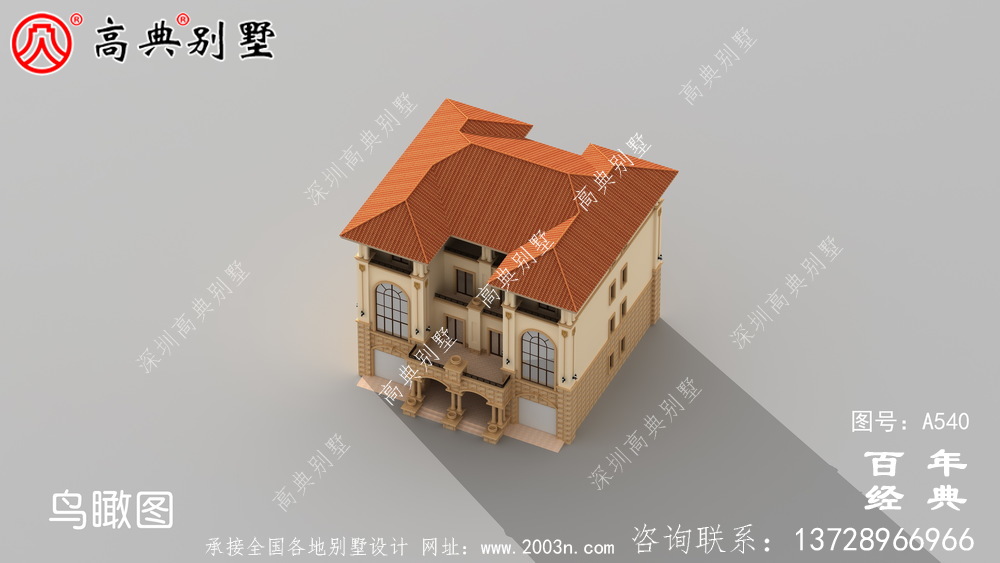 四層豪華型雙拼別墅施工圖_別墅設計圖紙,新農村別墅,農村自建房設計