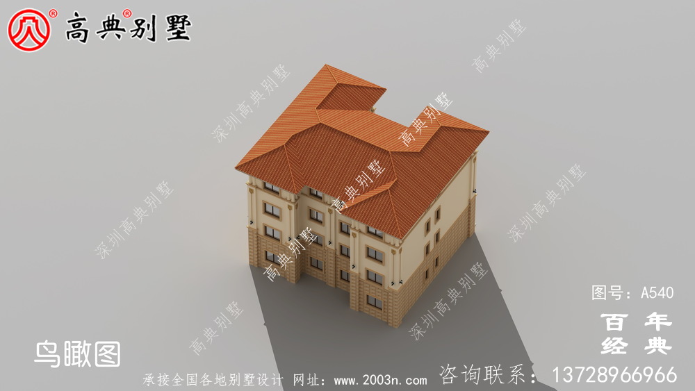 四層豪華型雙拼別墅施工圖_別墅設計圖紙,新農村別墅,農村自建房設計