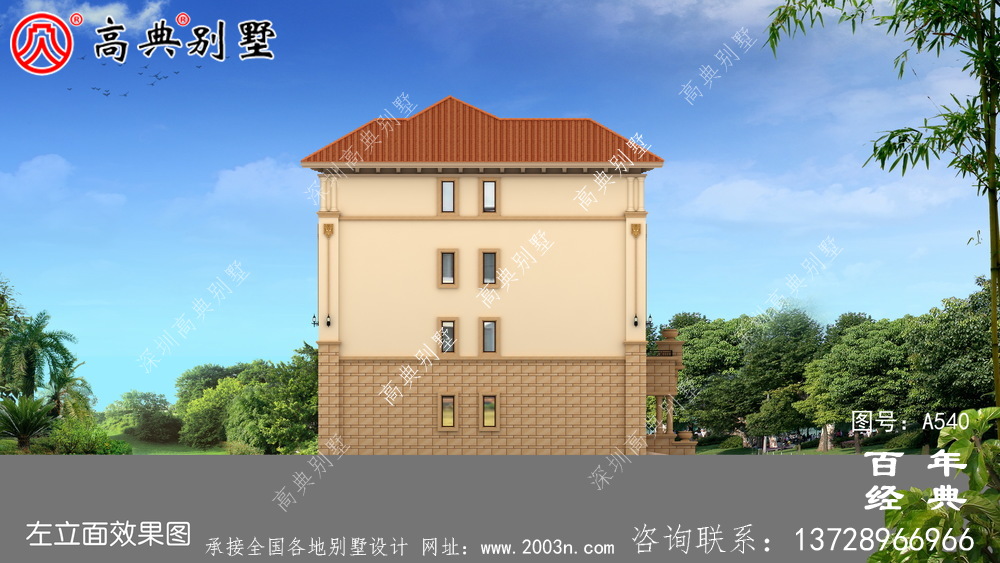四層豪華型雙拼別墅施工圖_別墅設計圖紙,新農村別墅,農村自建房設計
