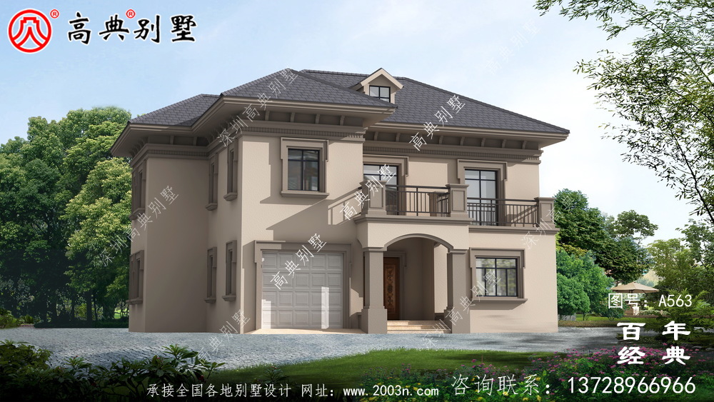 農村兩層住宅施工圖含效果圖_別墅設計圖紙,新農村別墅,農村自建房設計