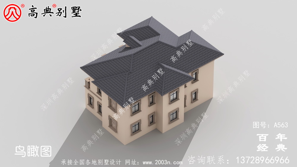 農村兩層住宅施工圖含效果圖_別墅設計圖紙,新農村別墅,農村自建房設計