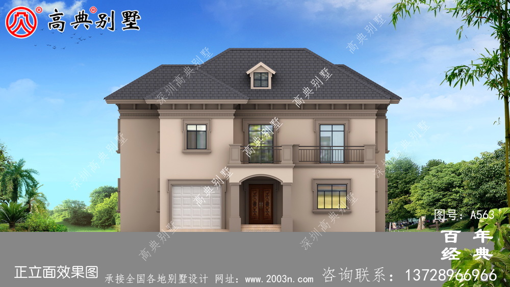 農村兩層住宅施工圖含效果圖_別墅設計圖紙,新農村別墅,農村自建房設計