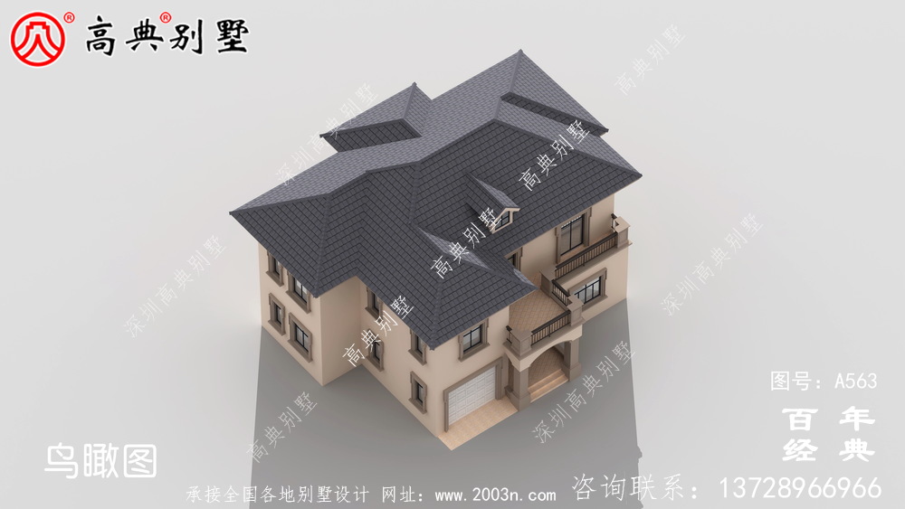 農村兩層住宅施工圖含效果圖_別墅設計圖紙,新農村別墅,農村自建房設計
