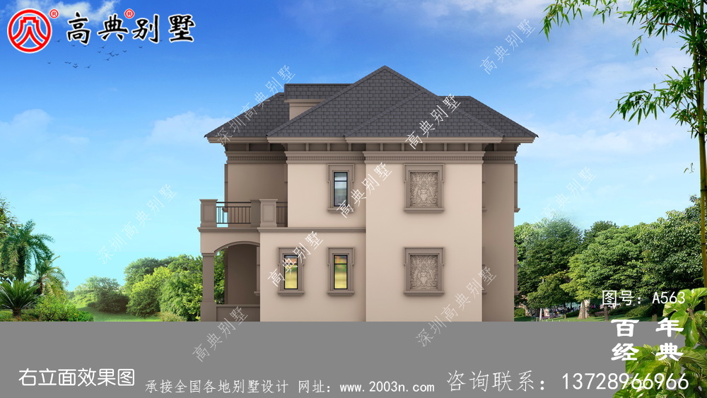 農村兩層住宅施工圖含效果圖_別墅設計圖紙,新農村別墅,農村自建房設計