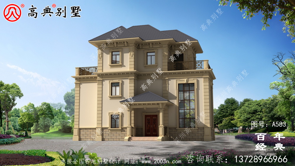 三層農村現代別墅_別墅設計圖紙,新農村別墅,農村自建房設計