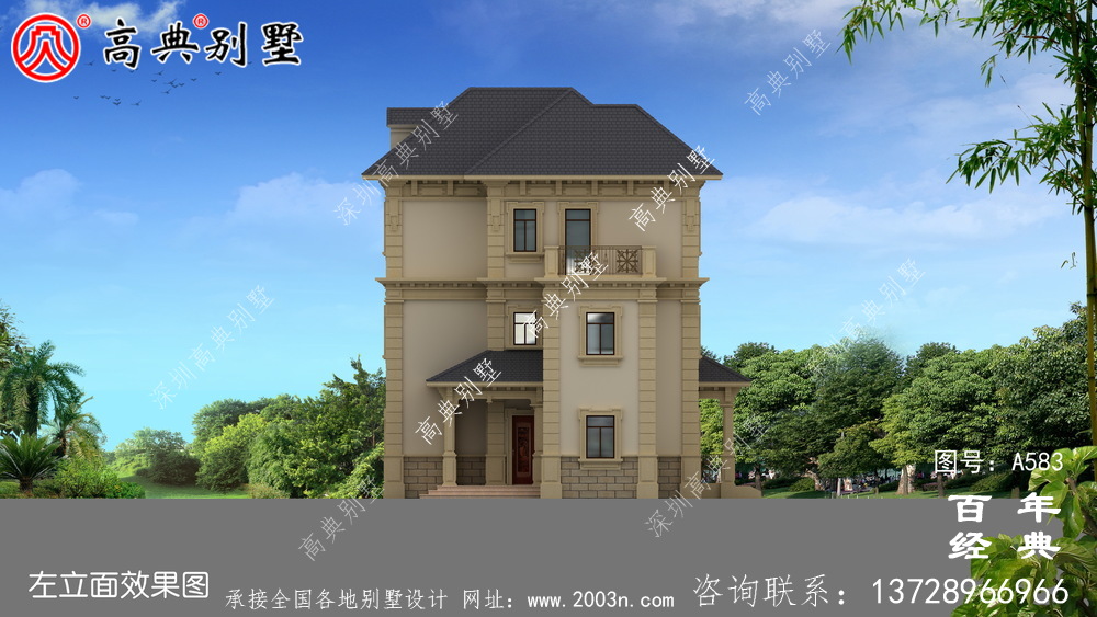 三層農村現代別墅_別墅設計圖紙,新農村別墅,農村自建房設計