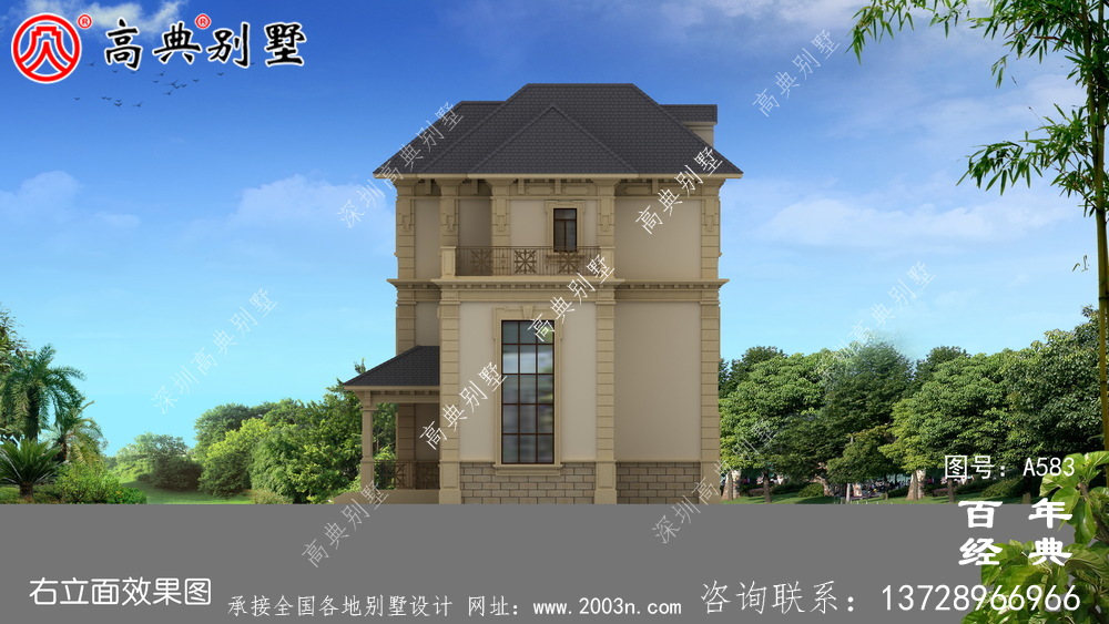 三層農村現代別墅_別墅設計圖紙,新農村別墅,農村自建房設計