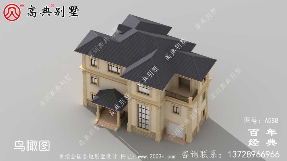 三層框架結構別墅設計圖紙_別墅設計圖紙，新農村別墅，農村自建設計
