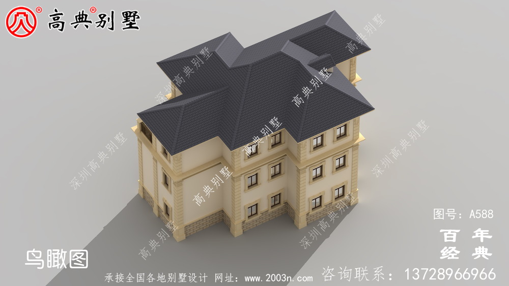 三層框架結構別墅設計圖紙_別墅設計圖紙，新農村別墅，農村自建設計
