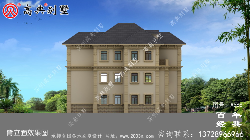 三層框架結構別墅設計圖紙_別墅設計圖紙，新農村別墅，農村自建設計