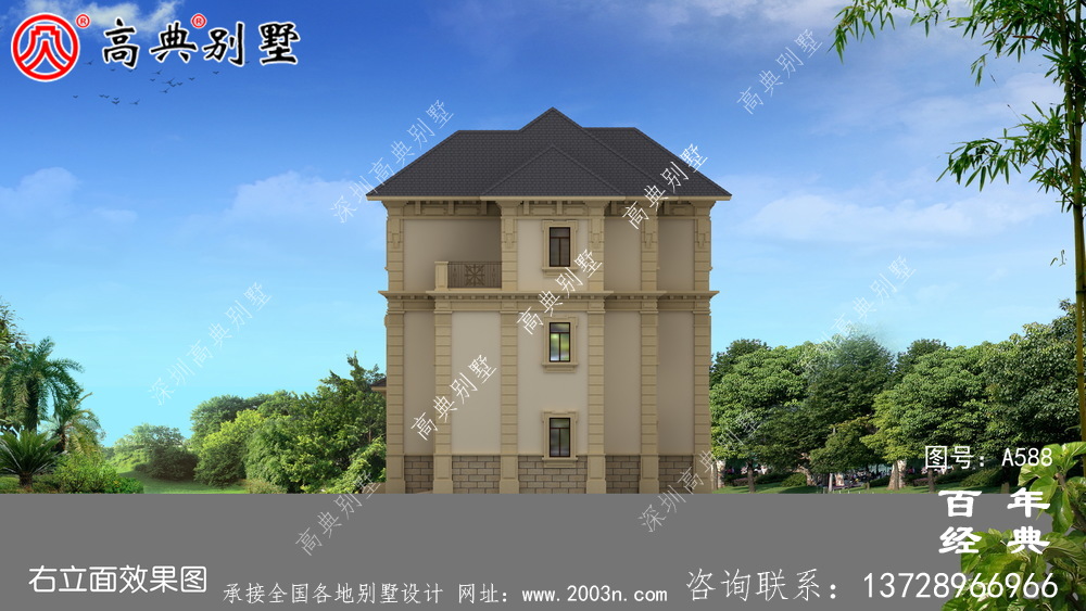 三層框架結構別墅設計圖紙_別墅設計圖紙，新農村別墅，農村自建設計