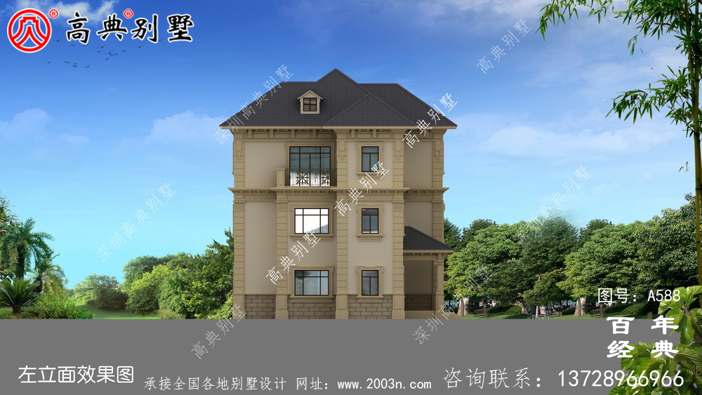 三層框架結構別墅設計圖紙_別墅設計圖紙，新農村別墅，農村自建設計