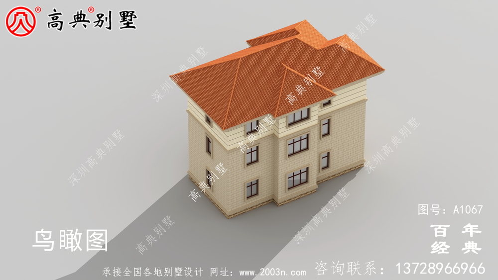 新農村三層豪華歐式別墅復式高端自建設計圖紙及效果圖。
