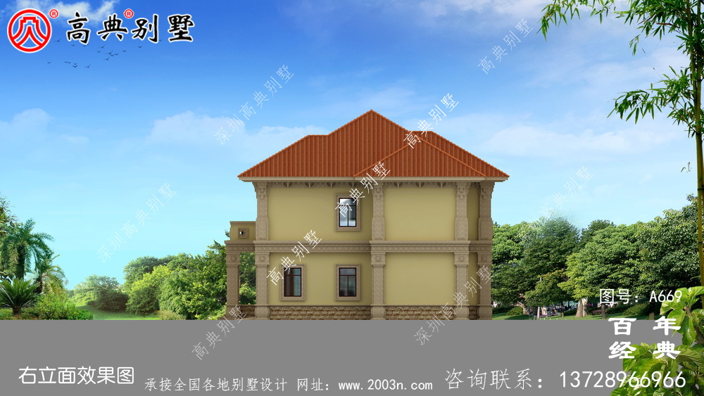 新農村二樓附車庫簡易農村小別墅設計圖_農村二樓建房別墅圖