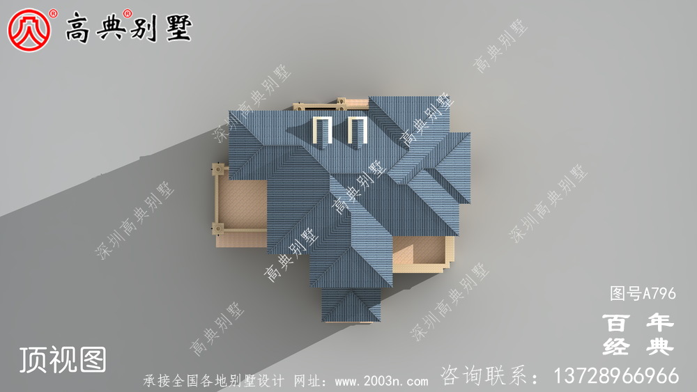歐式四層帶車庫露臺大氣別墅設計圖紙_四層歐式別墅設計效果圖