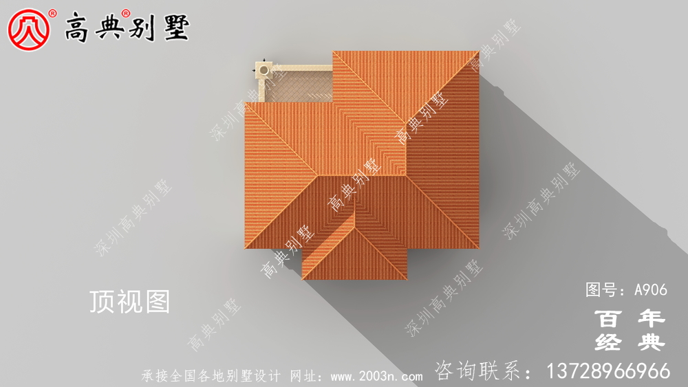 經典復式兩層歐式別墅設計圖紙及效果圖_鄉村房屋設計圖紙