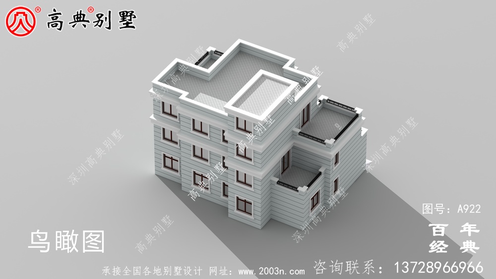 現(xiàn)代三層復式別墅施工圖紙及設計效果圖_三層別墅設計圖