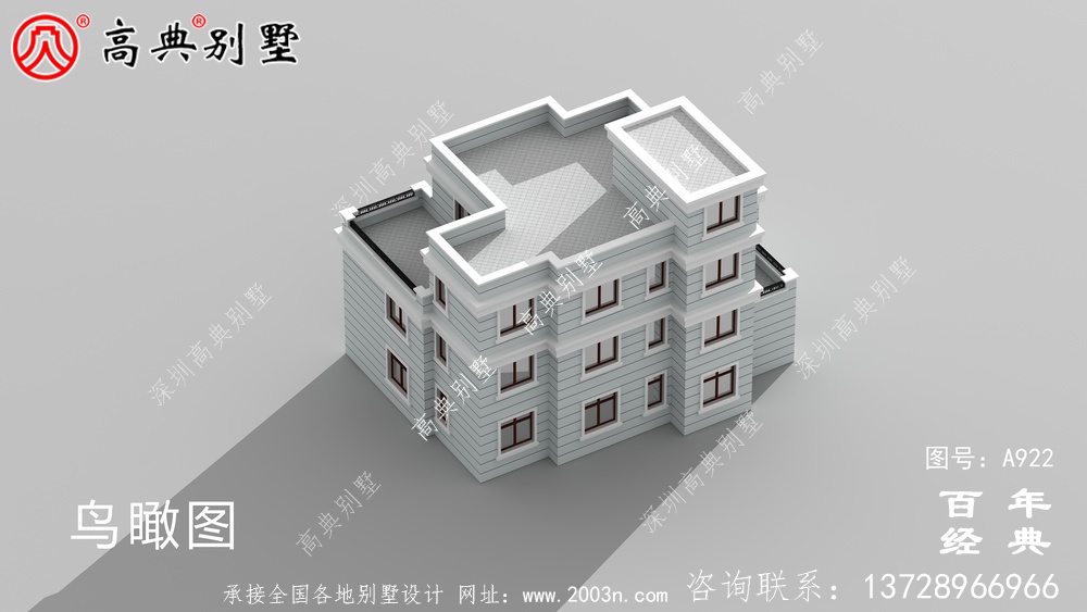 現(xiàn)代三層復式別墅施工圖紙及設計效果圖_三層別墅設計圖