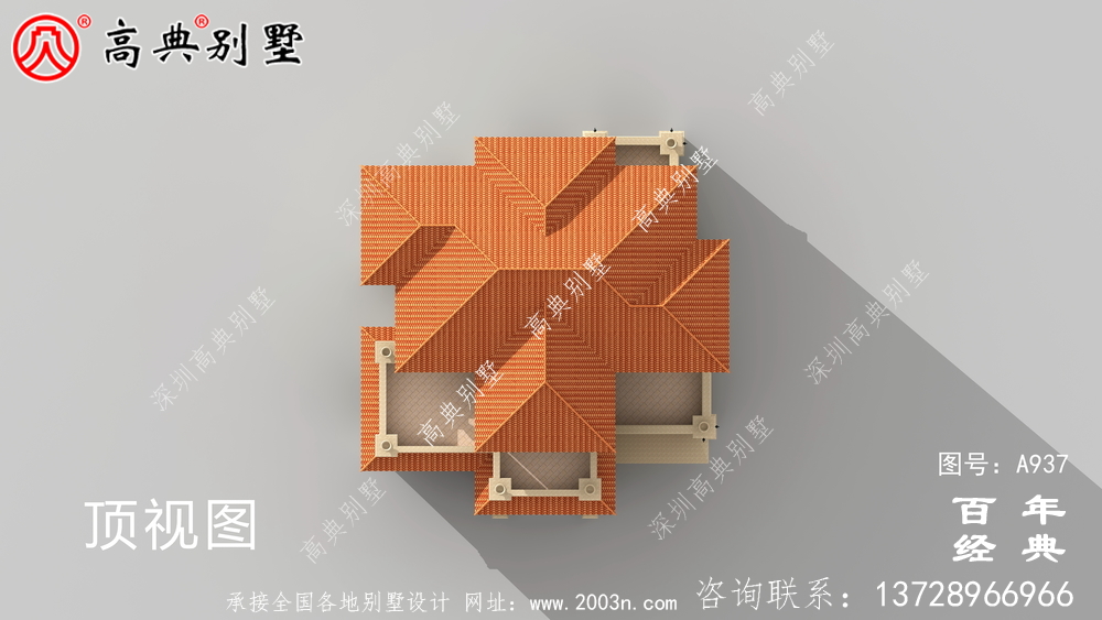 歐式獨棟四層別墅設計圖紙及效果圖_四層別墅裝修效果圖