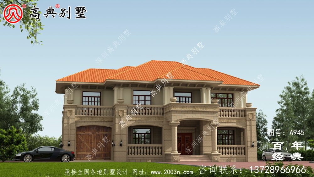 新農村簡易兩層別墅設計圖紙及效果圖_農村兩層自建住宅設計圖紙