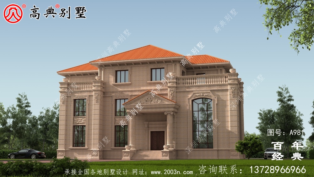 歐式三層復(fù)式別墅帶露臺(tái)設(shè)計(jì)圖紙及效果圖_鄉(xiāng)村三層別墅設(shè)計(jì)圖
