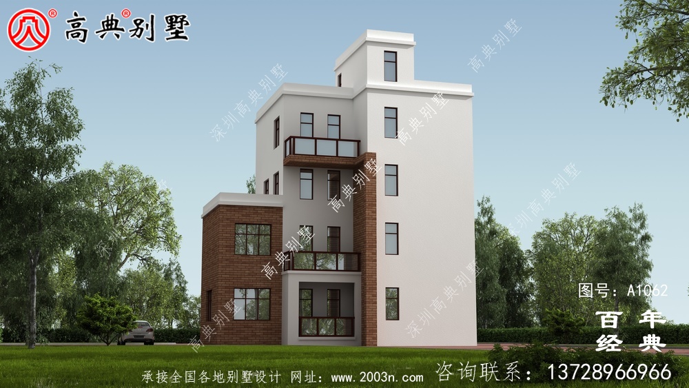 五層現(xiàn)代風(fēng)格別墅設(shè)計(jì)圖紙及效果圖_五層別墅外觀設(shè)計(jì)圖紙
