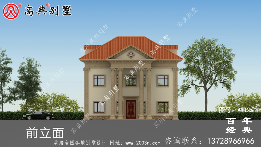 大氣歐式兩層別墅設(shè)計(jì)外觀圖_鄉(xiāng)村兩層別墅設(shè)計(jì)圖紙