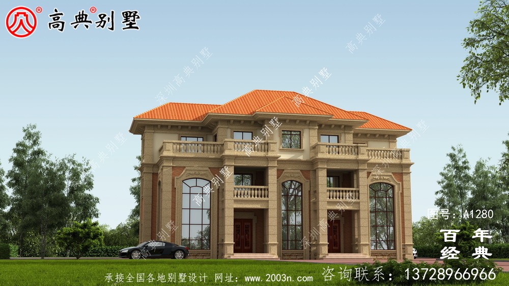 歐式三層復式小別墅雙拼別墅設計圖紙_農村三層別墅圖紙