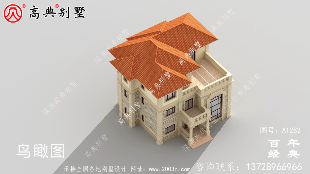 歐式復式三層別墅效果圖及施工圖__農村三層別墅圖紙