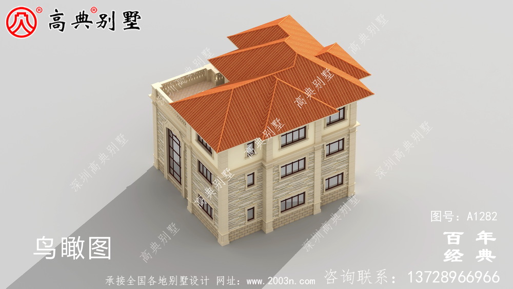 歐式復式三層別墅效果圖及施工圖__農村三層別墅圖紙