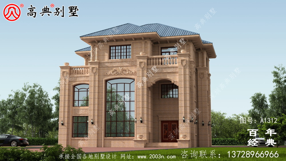 歐式三層復(fù)式豪華別墅設(shè)計圖紙及效果圖_農(nóng)村三層別墅圖紙