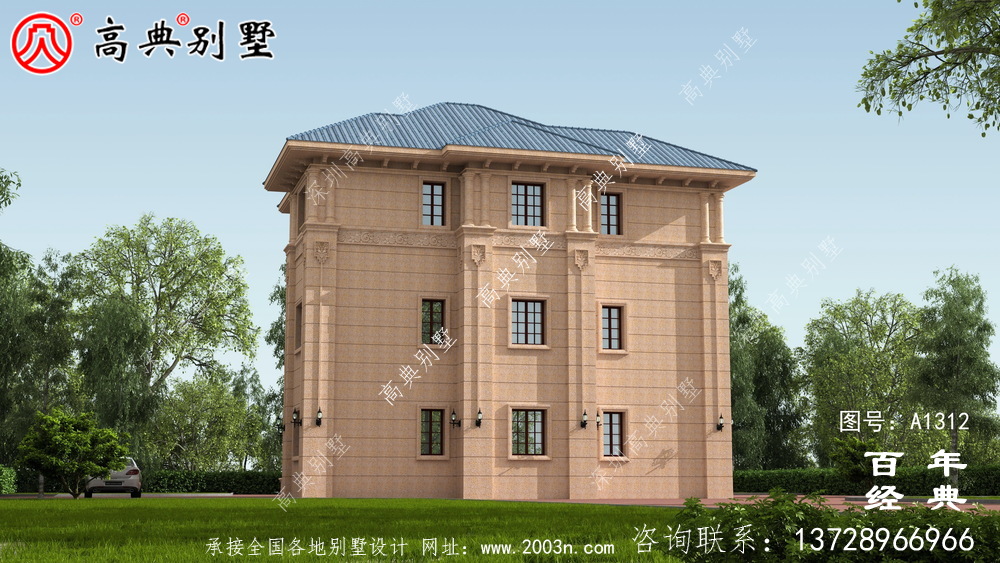 歐式三層復(fù)式豪華別墅設(shè)計圖紙及效果圖_農(nóng)村三層別墅圖紙