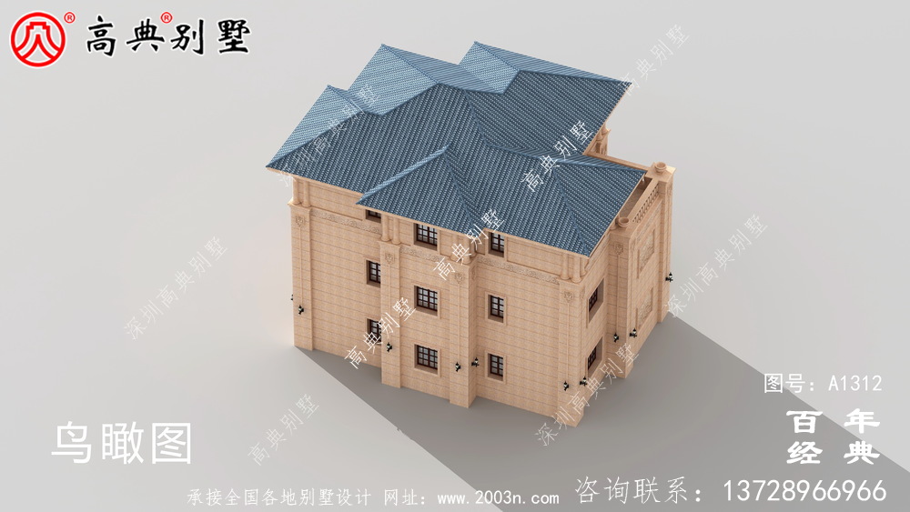 歐式三層復(fù)式豪華別墅設(shè)計圖紙及效果圖_農(nóng)村三層別墅圖紙