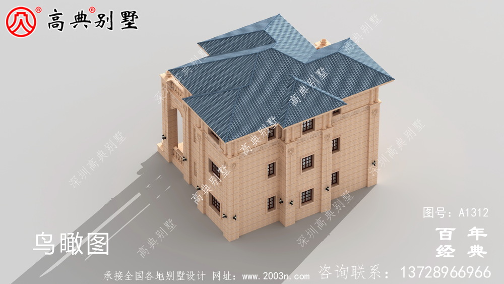 歐式三層復(fù)式豪華別墅設(shè)計圖紙及效果圖_農(nóng)村三層別墅圖紙