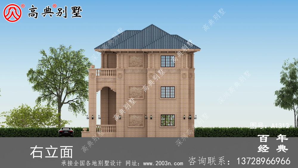 歐式三層復(fù)式豪華別墅設(shè)計圖紙及效果圖_農(nóng)村三層別墅圖紙