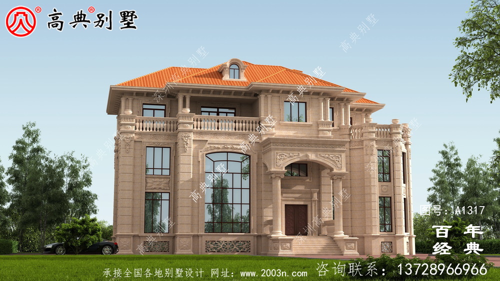 復式三層歐式別墅設計圖紙_農村三層別墅效果圖