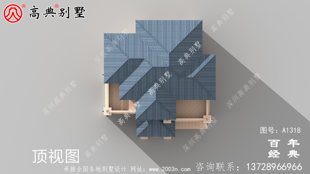 歐式三層帶露臺復式別墅設計圖紙及效果圖_農村三層別墅圖紙