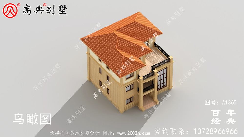 歐式三層復式別墅效果圖_別墅設計圖紙