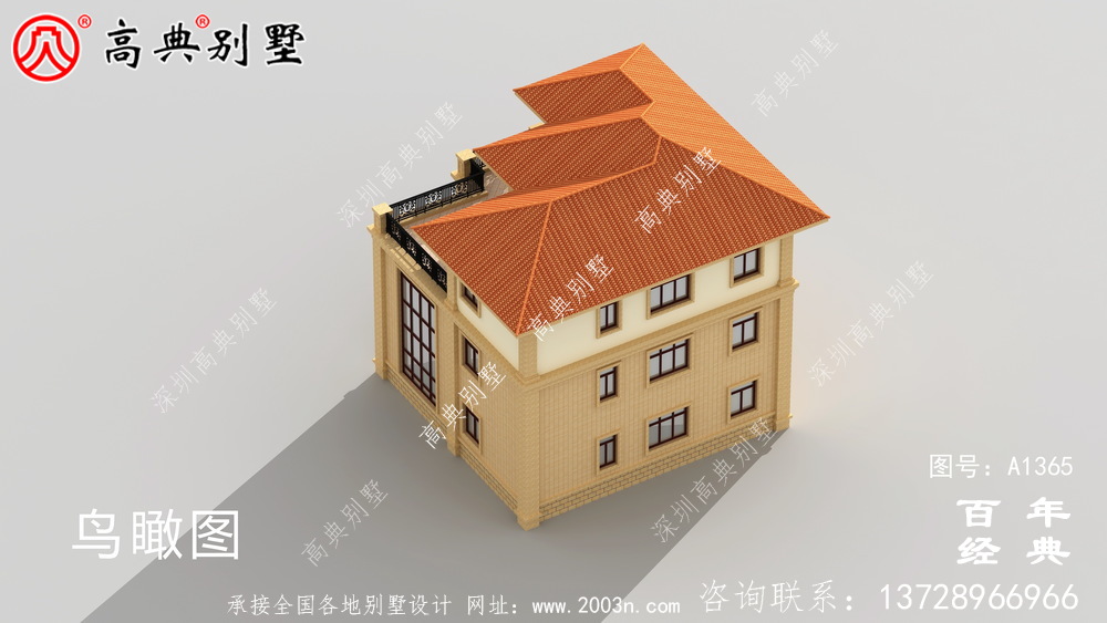 歐式三層復式別墅效果圖_別墅設計圖紙