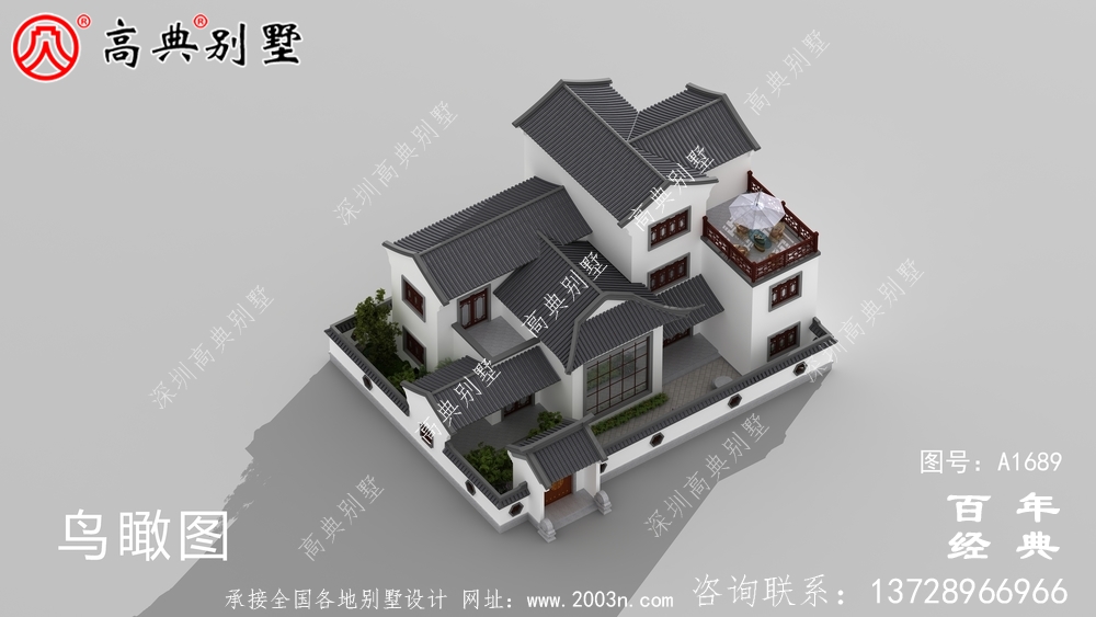 新中式復(fù)式三層農(nóng)村別墅外觀效果圖_農(nóng)村三層別墅設(shè)計(jì)