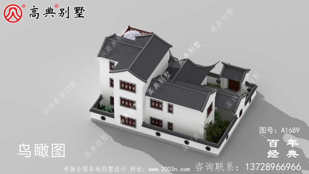 新中式復(fù)式三層農(nóng)村別墅外觀效果圖_農(nóng)村三層別墅設(shè)計(jì)
