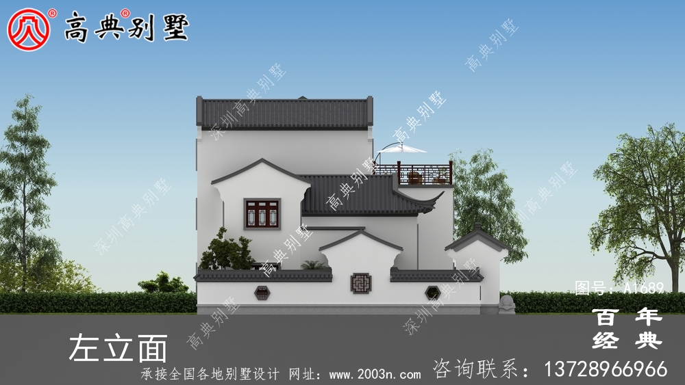 新中式復(fù)式三層農(nóng)村別墅外觀效果圖_農(nóng)村三層別墅設(shè)計(jì)