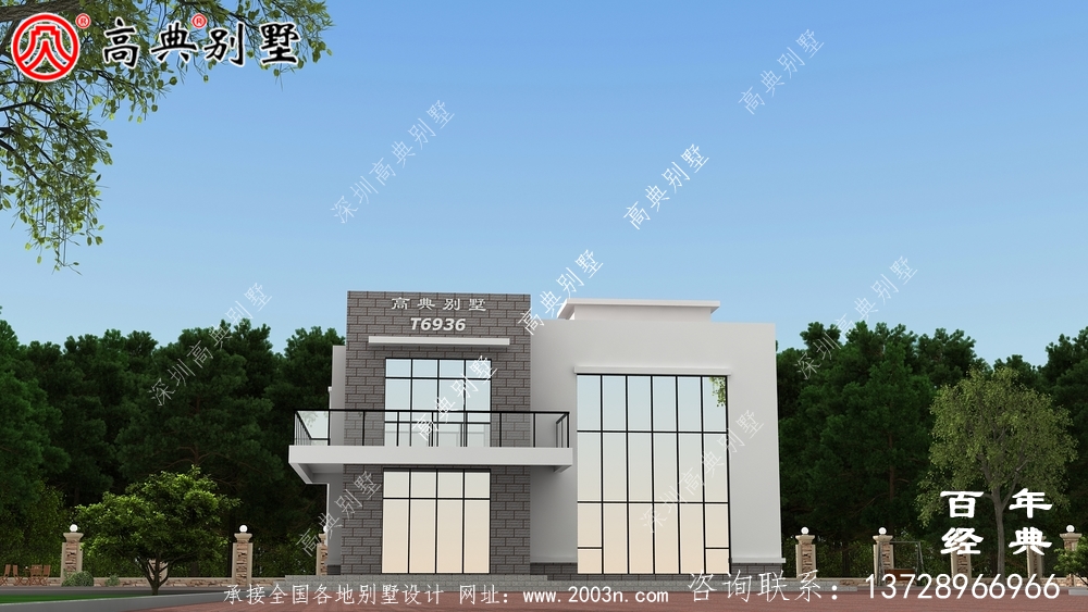 現代風格兩層別墅設計圖紙_別墅設計圖