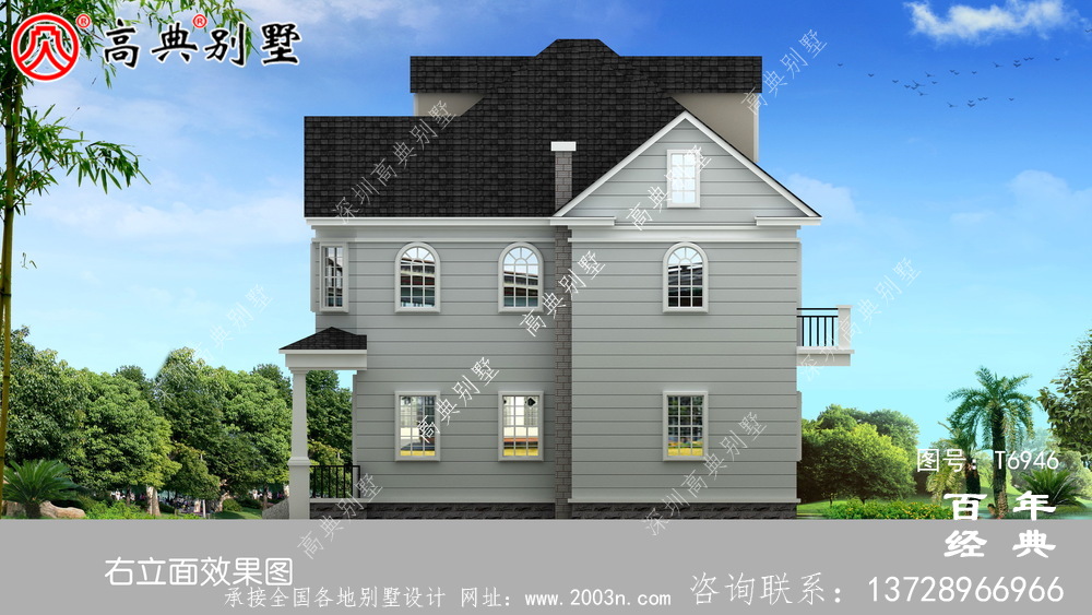 歐式兩層別致別墅設計圖紙_鄉(xiāng)村小別墅設計圖