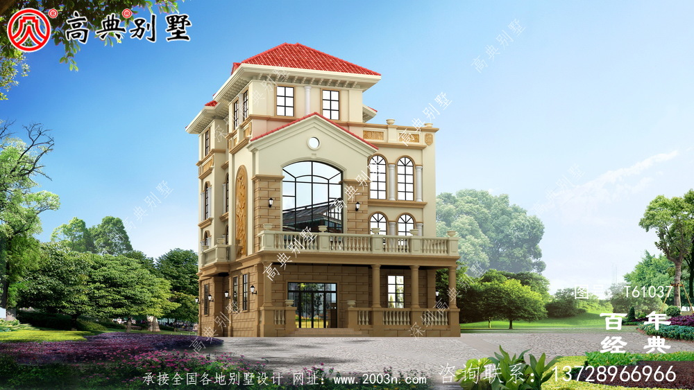 四層簡(jiǎn)歐別墅設(shè)計(jì)圖紙施工圖及效果圖_農(nóng)村四層別墅設(shè)計(jì)