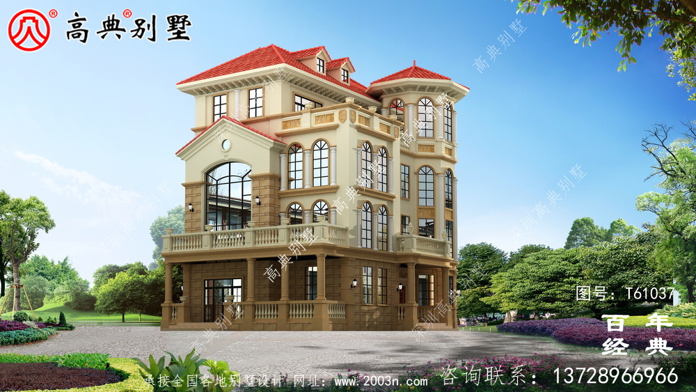 四層簡(jiǎn)歐別墅設(shè)計(jì)圖紙施工圖及效果圖_農(nóng)村四層別墅設(shè)計(jì)