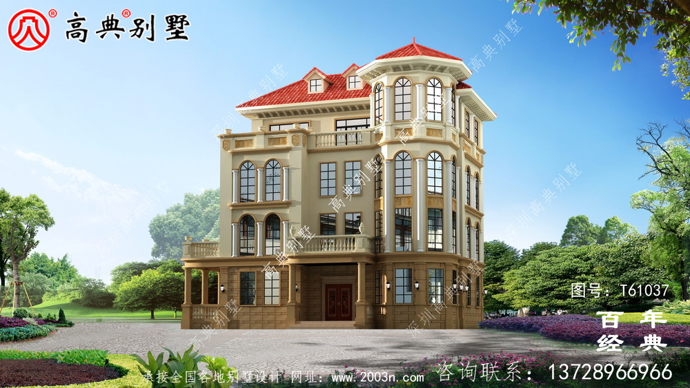四層簡(jiǎn)歐別墅設(shè)計(jì)圖紙施工圖及效果圖_農(nóng)村四層別墅設(shè)計(jì)