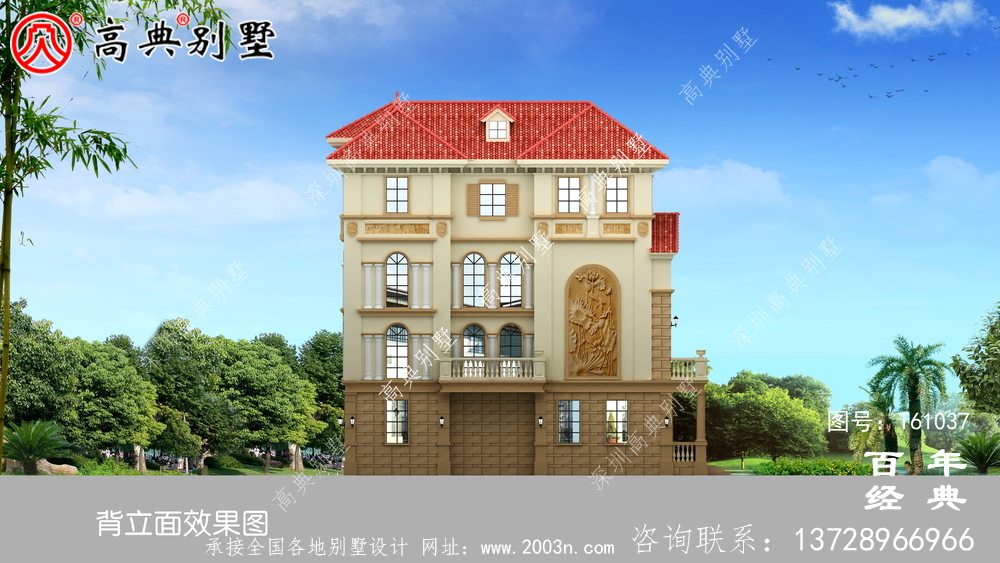 四層簡(jiǎn)歐別墅設(shè)計(jì)圖紙施工圖及效果圖_農(nóng)村四層別墅設(shè)計(jì)